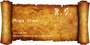 Moga Irma névjegykártya